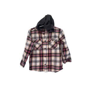 SOLD - Art Class Hooded Plaid Shirt 3t